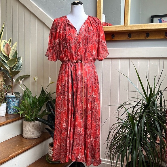 NWOT Banana Republic Belted Floral Maxi Dress - Picture 8 of 14